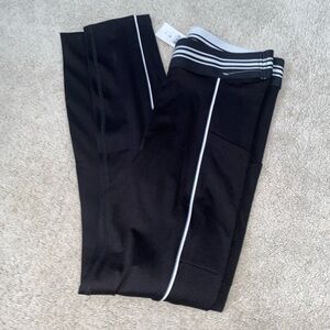 Lou & Grey XS Yoga Pants Leggings Black White Piping NWT